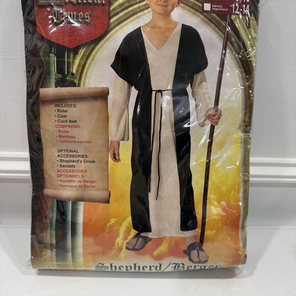 Forum Shepherd Costume Medium, Boys Biblical Christmas Pageant School Play New - Picture 3 of 8